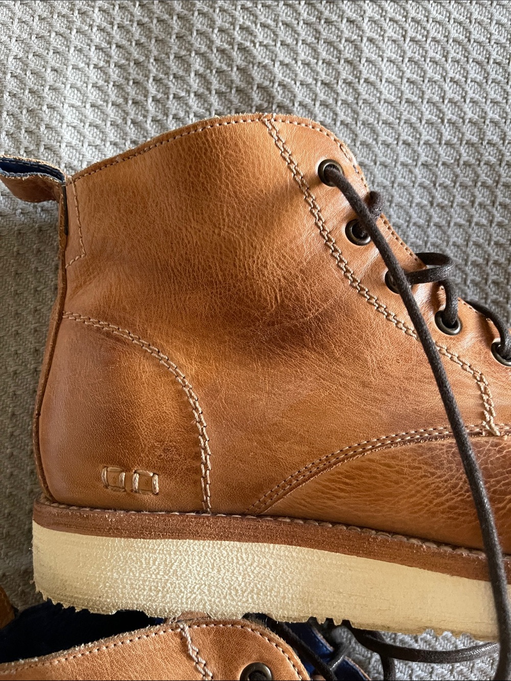 BED|STU Men's Tan Rustic leather Lincoln boots - Picture 2 of 12